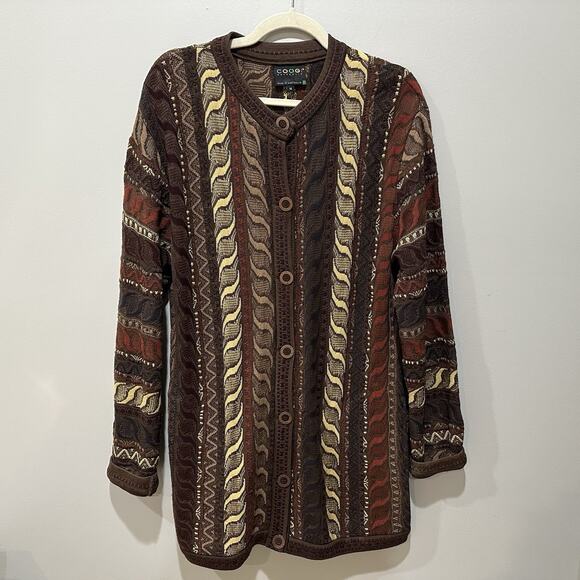 Vintage COOGI Sz Medium 100% Super Wool Button Up Cardigan Sweater~ Australia - Picture 1 of 6